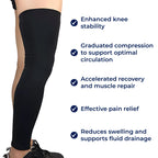 FlexiRelief | Full Leg Compression Sleeve – Knee Support – Graduated Pressure – Pain Relief – Recovery – Swelling Reduction
