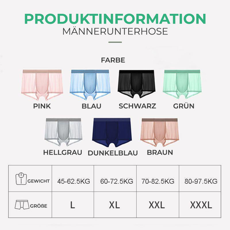 Summer Essentials Men's Ice Silk Boxer Shorts Underwear