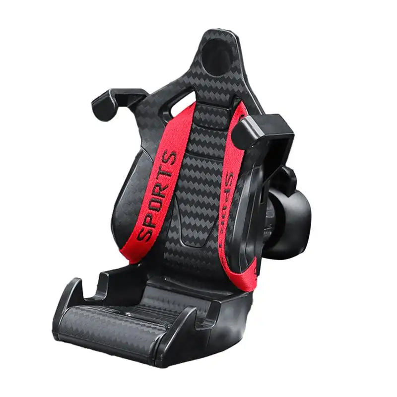 Racing seat with seatbelt