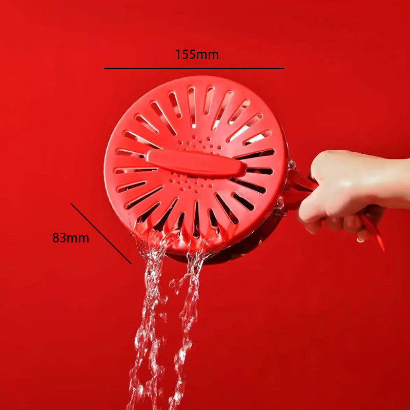 Foldable Quick-Drain Basket with Rotating Lid