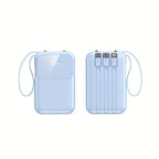 10000mAh Portable Power Bank with Fast Charging and Built-in Cables – Compact Phone Charger with LED display