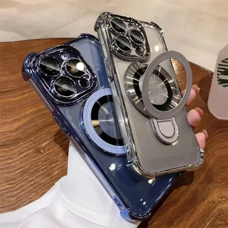 Premium Magnetic iPhone Case with MagSafe Stand & Shockproof Protection