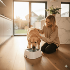 Water Bowl with Anti-Spill Function & Floating Disc