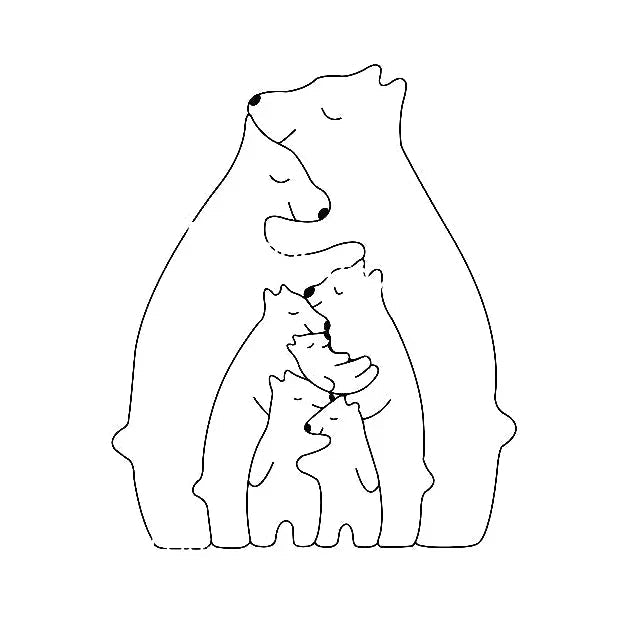 CozyBears Wooden Family Puzzle