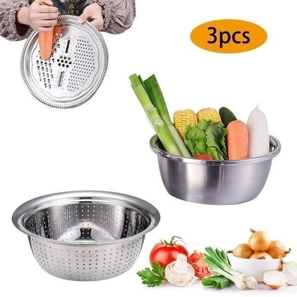 Multifunctional colander in stainless steel