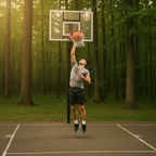 High-performance basketball net for outdoor