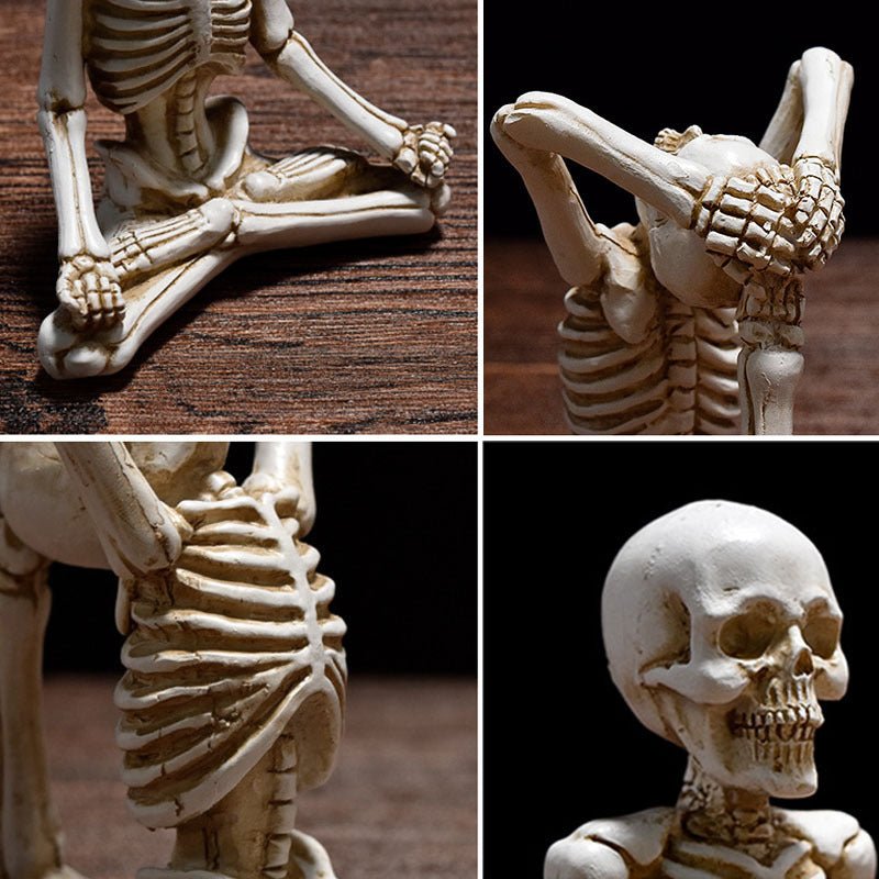 Halloween Figurine – Resin Ornament in Vintage White or Black