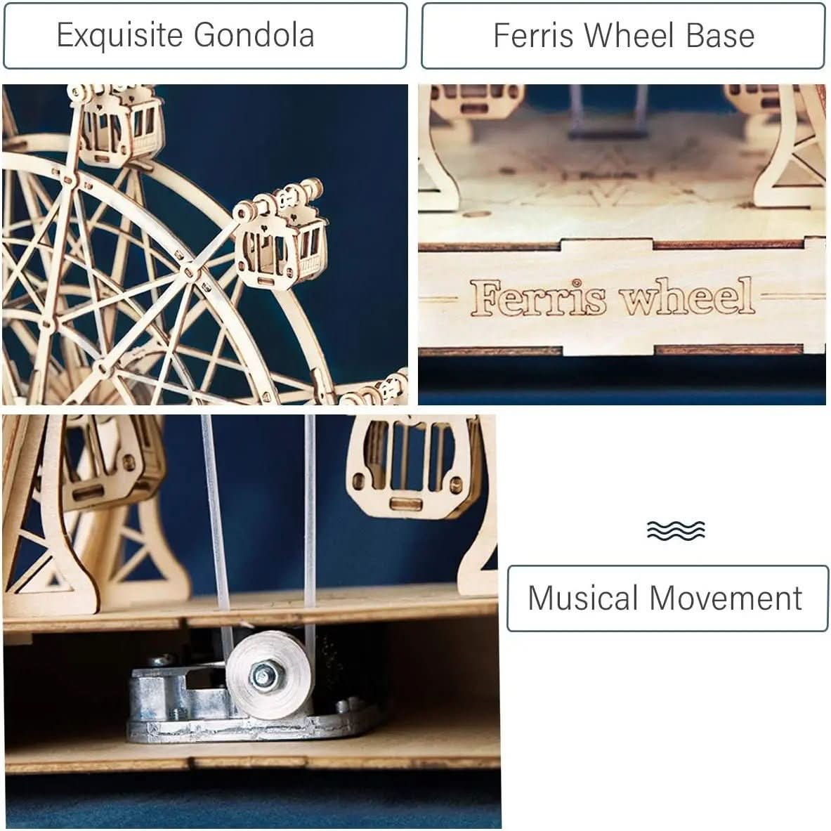 3D wooden model Ferris wheel to build yourself