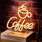Neon LED Coffee Sign for Kitchen or Café Wall