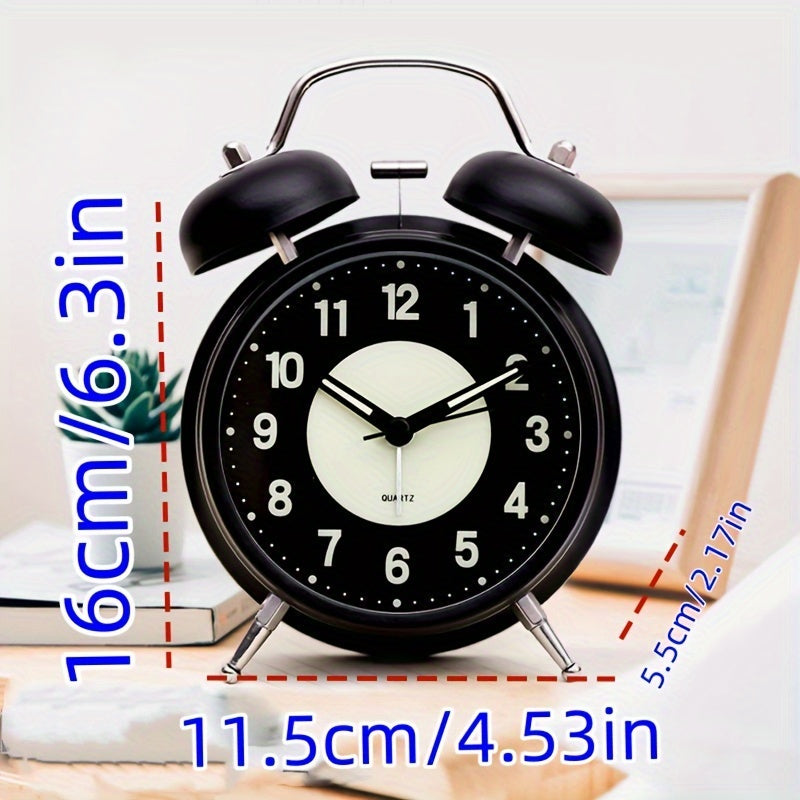 LuminousTime - Elegant Metal Alarm Clock with Gentle Lighting for Peaceful Mornings and Nights