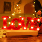 LED letters, numbers, and symbols – luminous decoration with warm white light for parties and living spaces