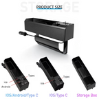 Car Seat Gap Storage Box with Charging Cable