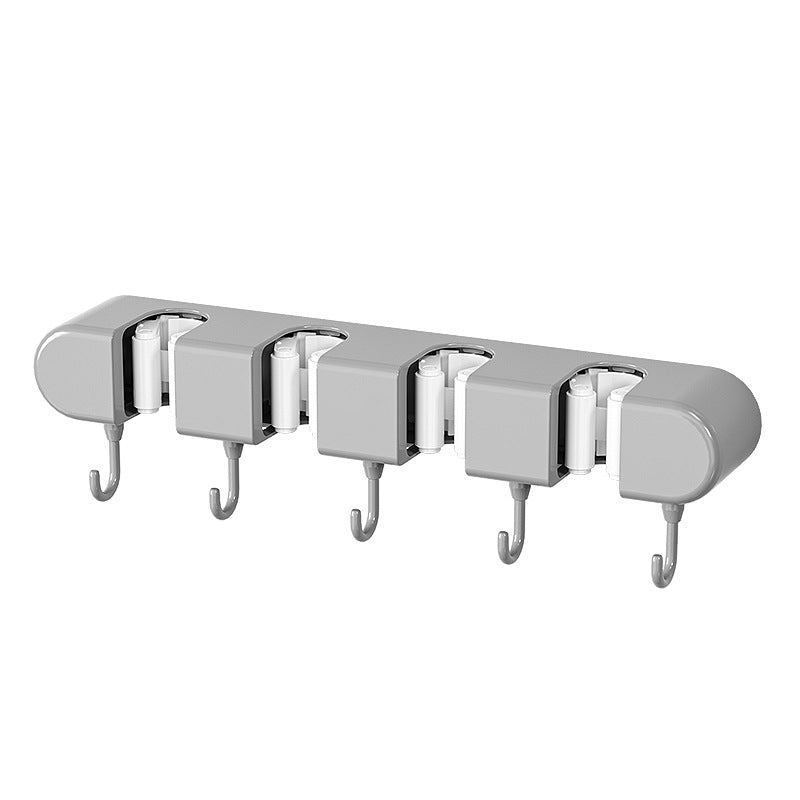 Multifunctional Mop Holder with Hooks