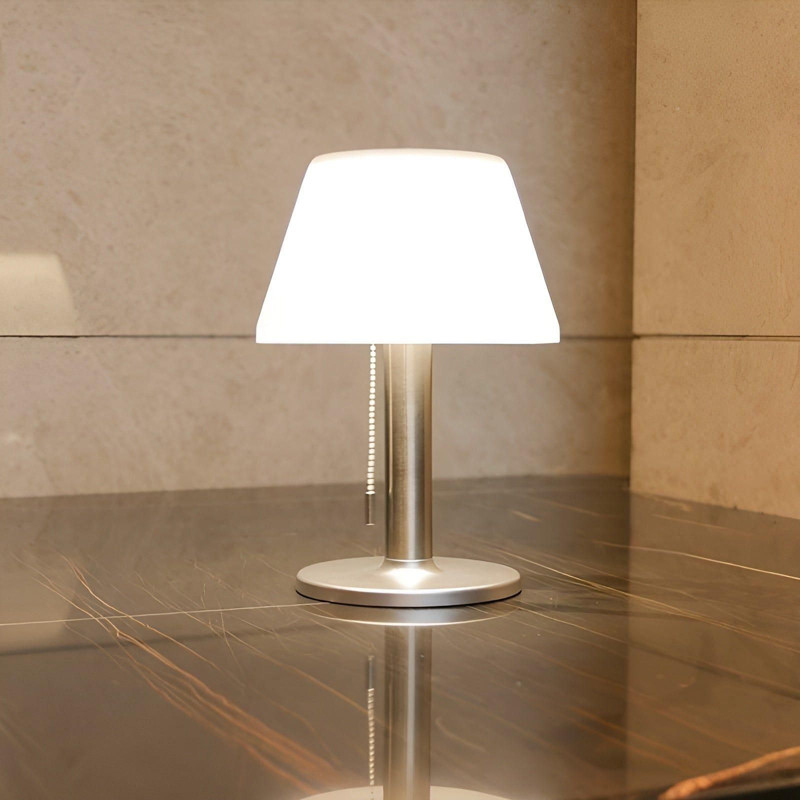 Elegant solid table lamp for outdoor charm