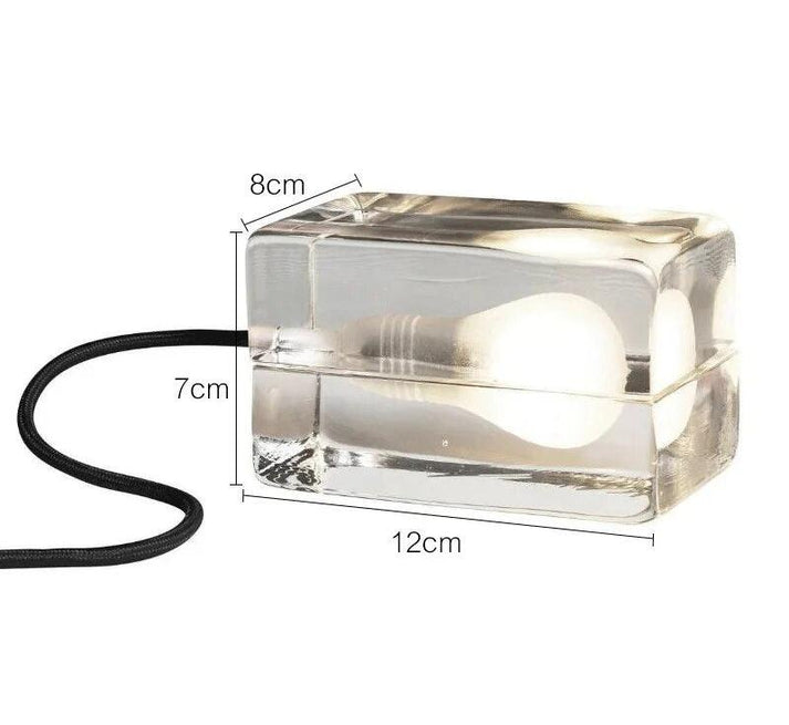 Clarylume Glass Table Lamp | Glare-free LED Light | Crystal Clear Design | For Bedroom, Office & Living Room