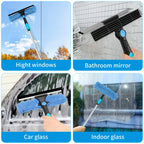 Crystal Clear Window Cleaner – Professional 2-in-1 Telescopic Window and Glass Cleaning System