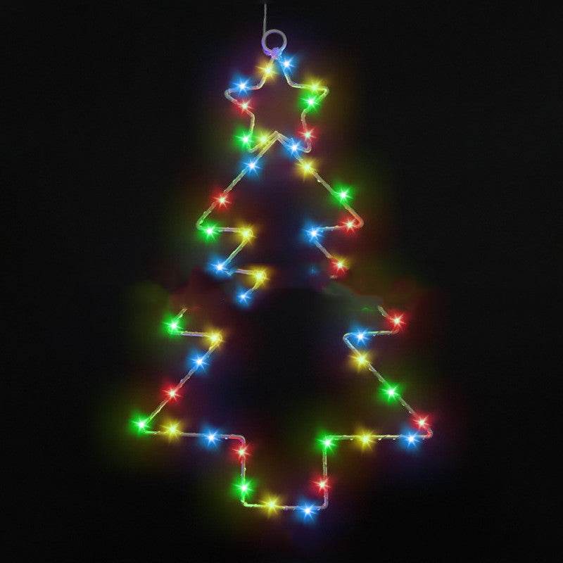 Wrought Iron Christmas Tree Shaped Hanging Window Ornament