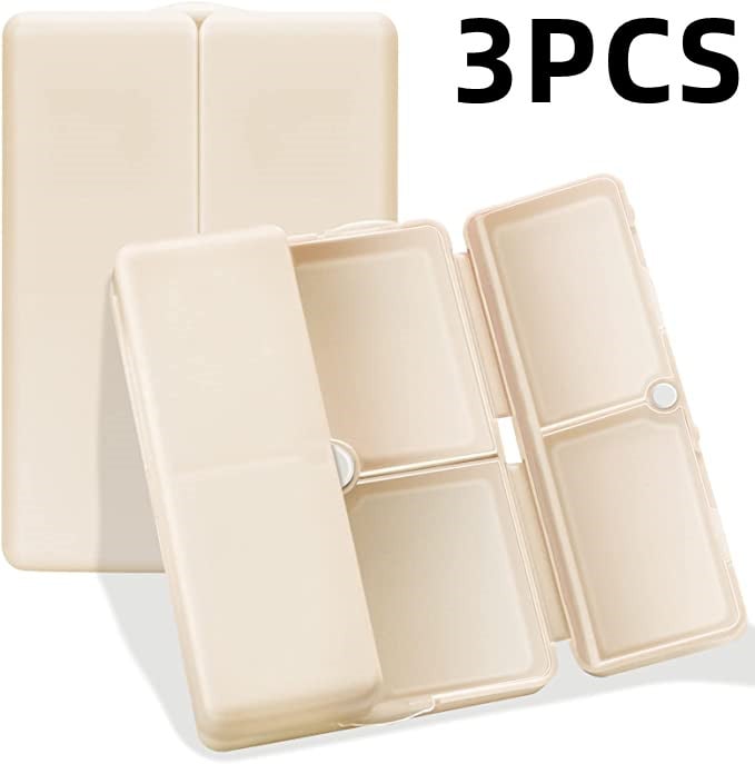 Daily Pill Organizer – Portable 7-Compartment Box with Secure Magnetic Closure (3 Pieces)
