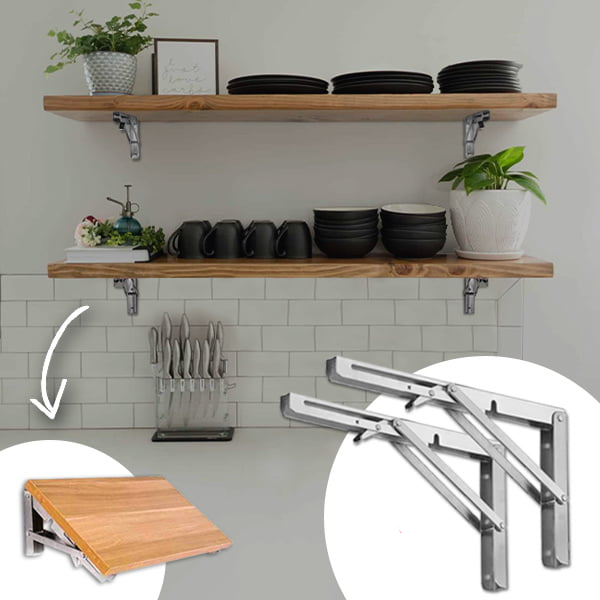 Foldable bracket | 2 sets thick stainless steel folding table bracket