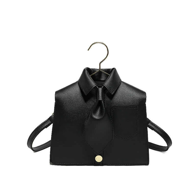 Women's Plain Color Shirt Design Crossbody Bag