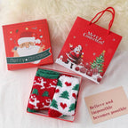 Fashion Simple Coral Fleece Christmas Stockings Gift Box