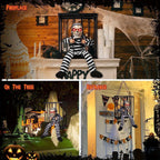 TerrorBone Animated Screaming Skeleton – Hanging Halloween Prop with Motion Sensor