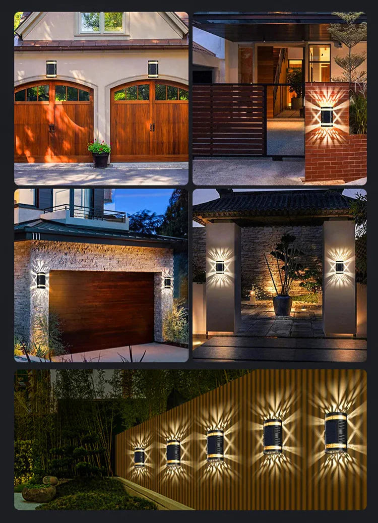 Solar lamp with intelligent light control – outdoor wall light with automatic night detection