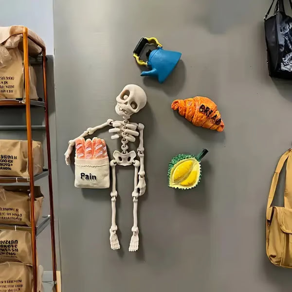 3D printed vintage skeleton magnetic figure