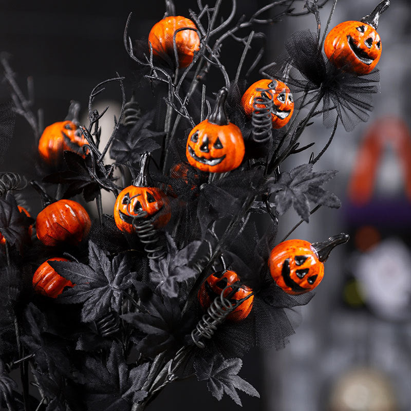Halloween Decoration – Black Pumpkin Branch Ornament