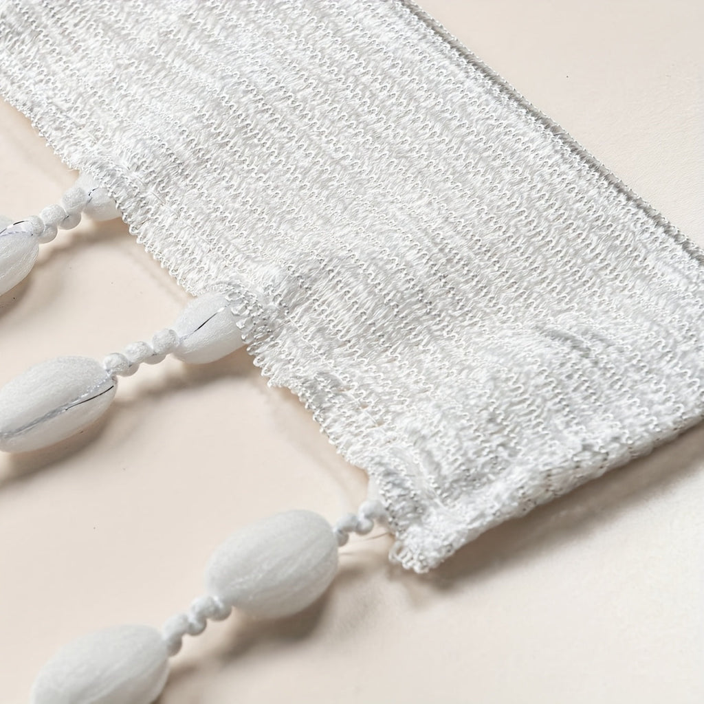 BohoDream Bed Canopy with Pearls for Bedroom or Play Area