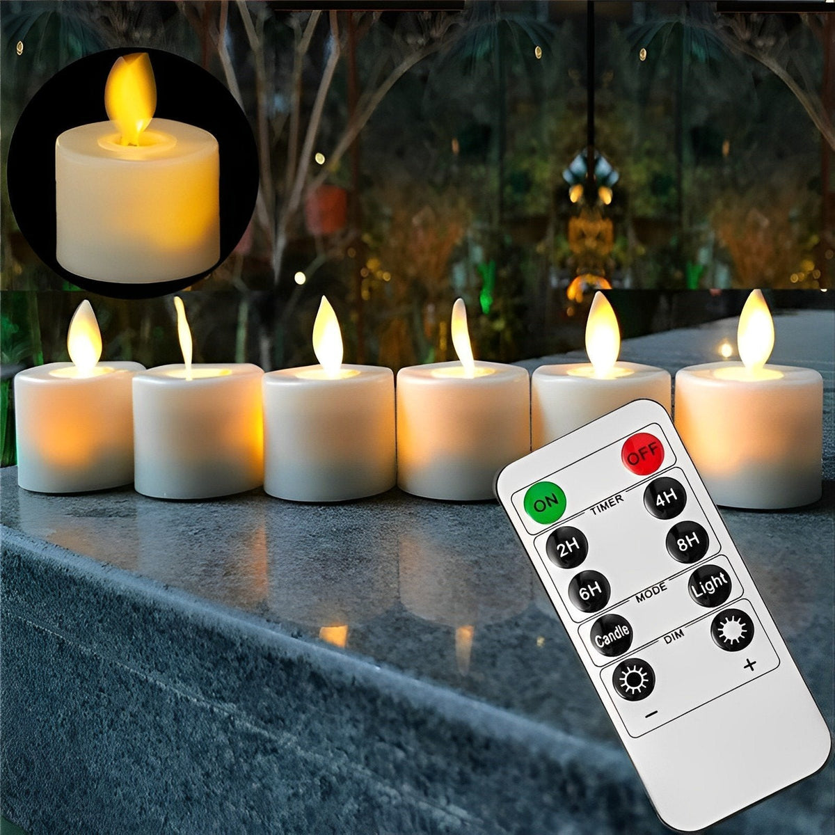 Electronic candle with moving flame | Wickless LED candle