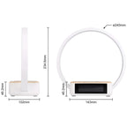 GlowMax 3-in-1 LED Table Lamp – Wireless Charger, Alarm Clock & Touch Control