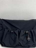 UrbanLiner Nylon Messengerbag – Black Shoulder Bag with Zipper for Daily Use
