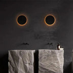 Minimalist LED wall light in round or square, IP65