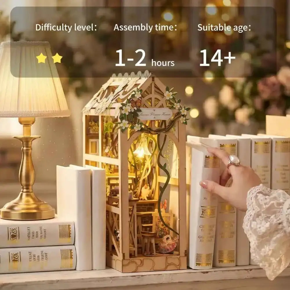 Serene Flower House DIY Book Nook Kit