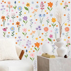 8 Sheets Spring Flowers Wall Stickers – 102 Self-Adhesive Designs for a Fresh Home!