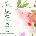 8 Sheets Spring Flowers Wall Stickers – 102 Self-Adhesive Designs for a Fresh Home!