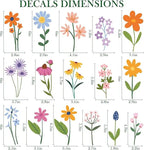 8 Sheets Spring Flowers Wall Stickers – 102 Self-Adhesive Designs for a Fresh Home!