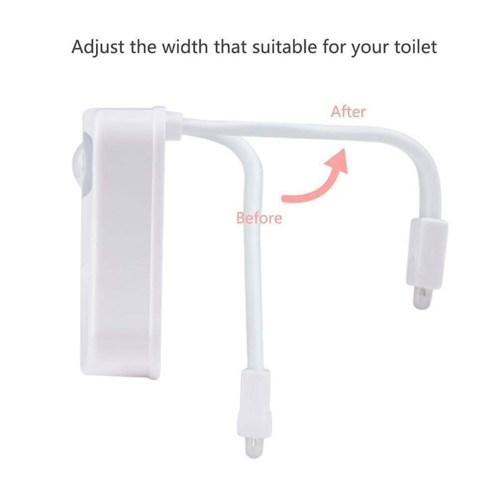 8-Color LED Sensor Motion Activated Bathroom Toilet Light