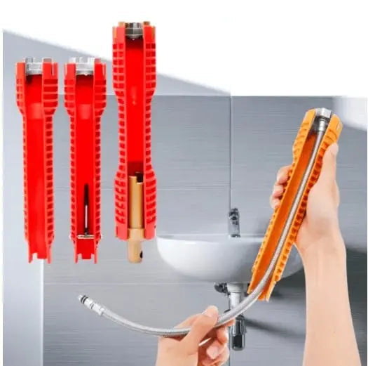 8-in-1 flush key – for hard-to-reach fittings