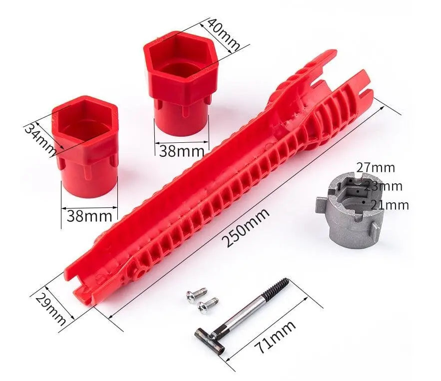 8-in-1 flush key – for hard-to-reach fittings