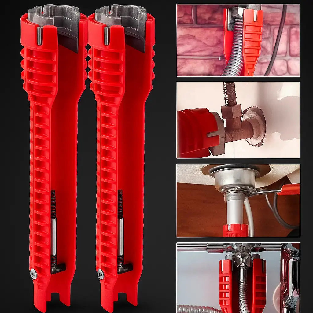 8-in-1 flush key – for hard-to-reach fittings