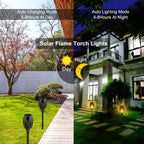 8-Pack: Solar Torch Light with Flickering Flame