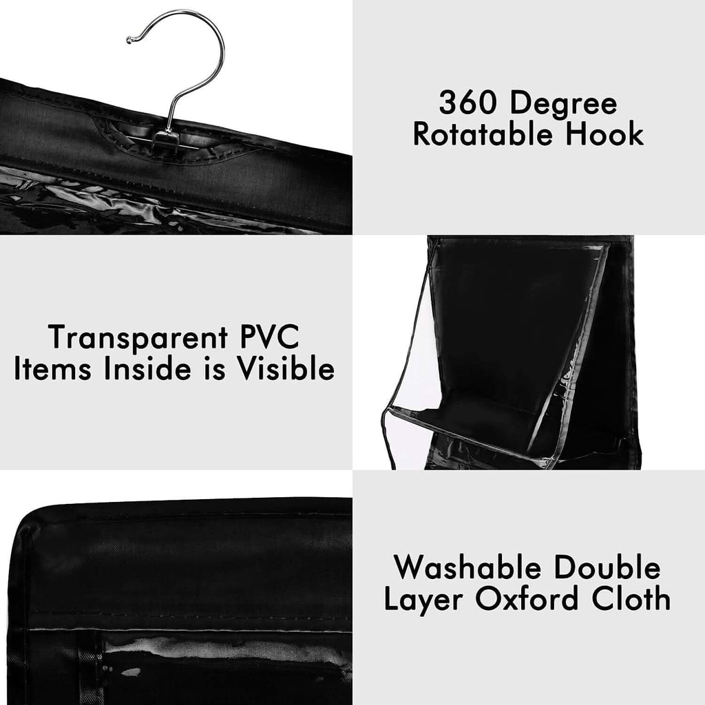8-Pocket Hanging Handbag Organizer Handbag Storage Hammock