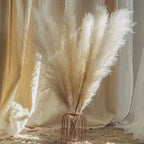 80 cm natural, real dried pampas grass bouquet (white / beige / gray) │ fluffy feather for modern boho home decor