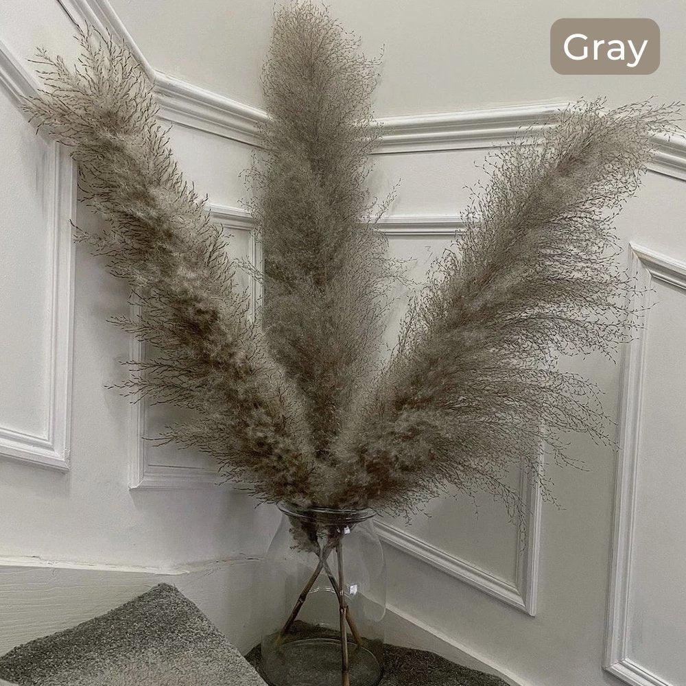 80 cm natural, real dried pampas grass bouquet (white / beige / gray) │ fluffy feather for modern boho home decor