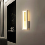 White/Black/Gold Rectangular Frame Wall Light Minimalistic LED Metal Wall Mount Light Fixture in White/Warm Light