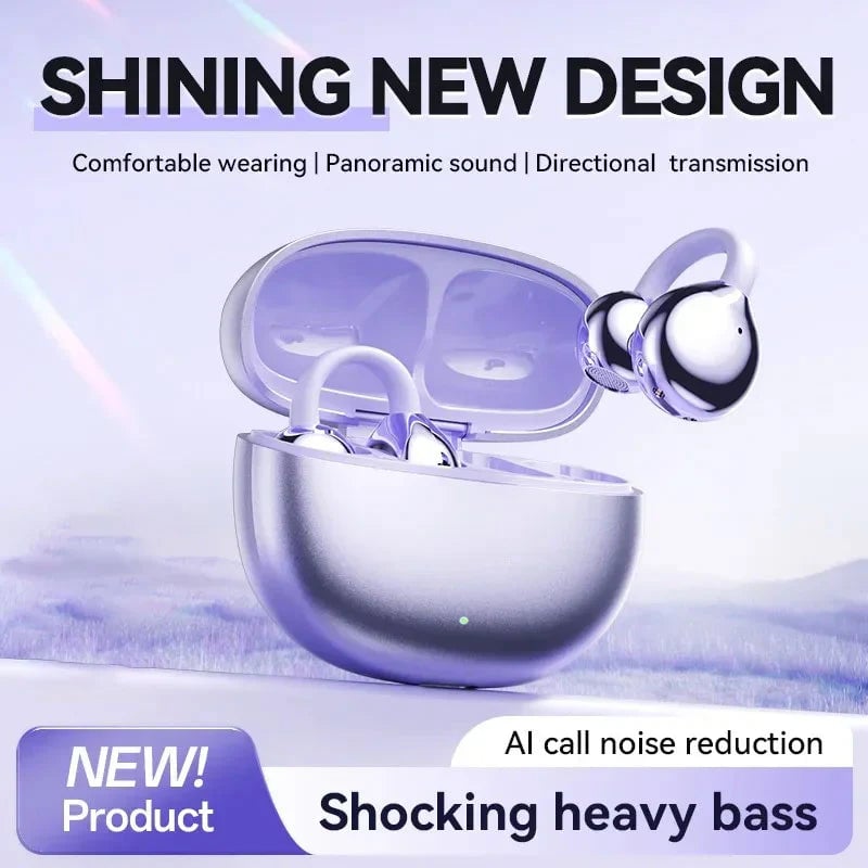 AI Translation Open Ear Clip Bluetooth Headphones