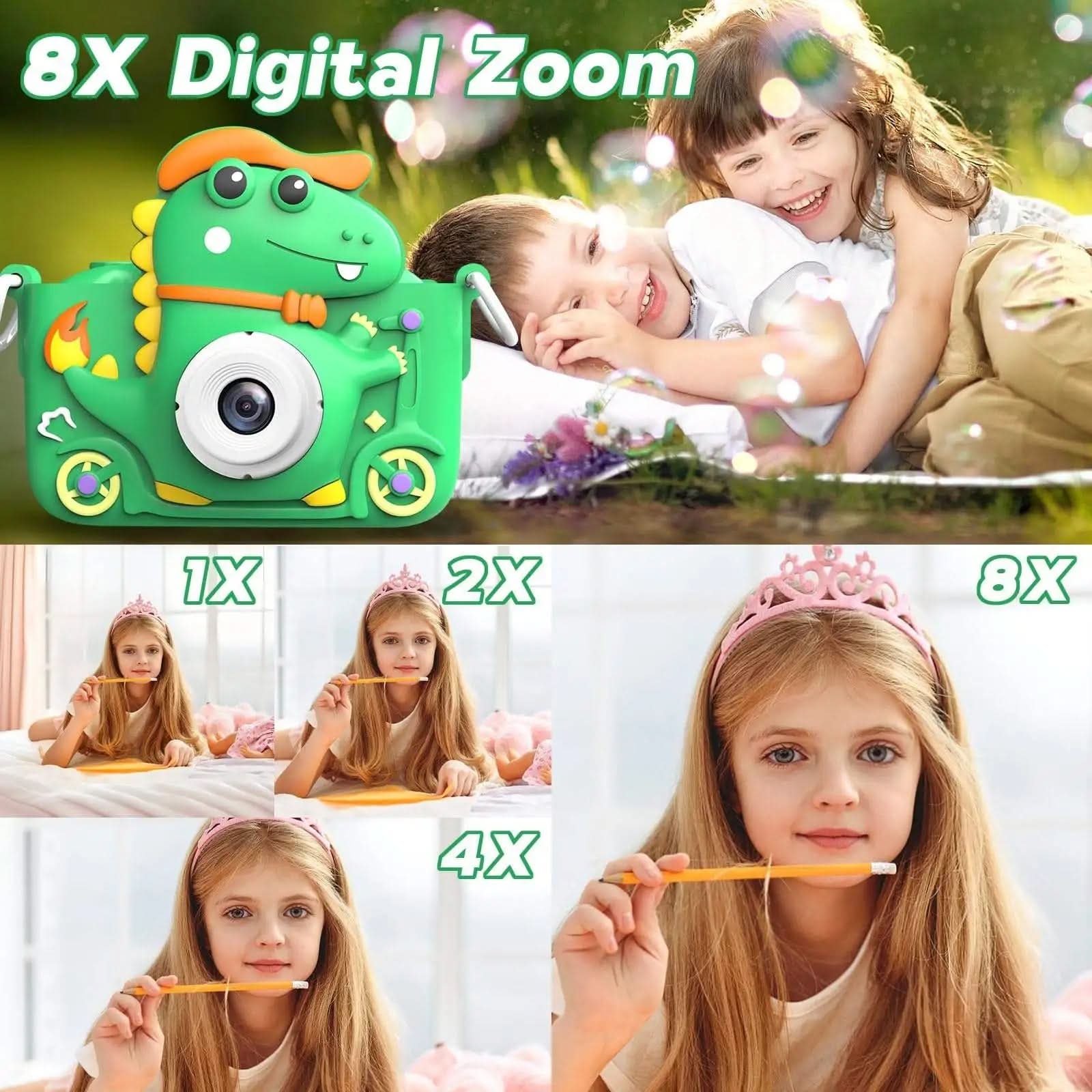 Dinosaur camera for kids with 1080p HD