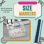 Adjustable Bias Tape Binding Foot | Sewing Machine Presser Foot | Transparent Guide | 0.5–2cm